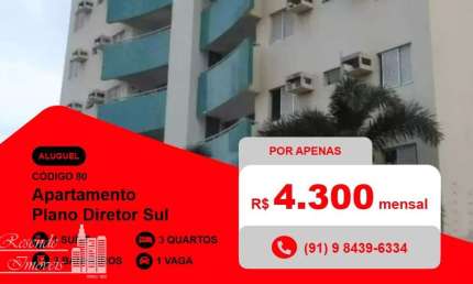 Apartamento com 3 quartos para alugar no Plano Diretor Sul, Palmas 