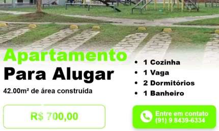 Apartamento com 2 quartos para alugar no Águas Brancas, Ananindeua 