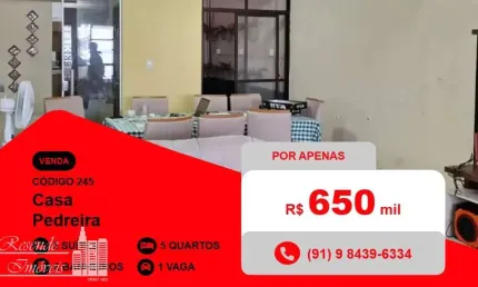 Casa com 5 quartos à venda no Pedreira, Belém 