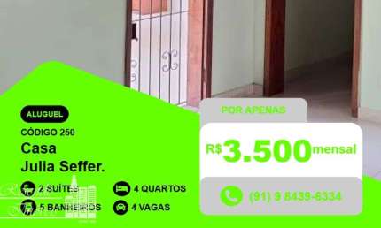 Casa com 4 quartos para alugar no Águas Lindas, Ananindeua 