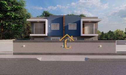 Casas duplex com vista para o mar com 2 dormitórios à venda, 80 m² por R$ 320.000 - Enseada das Gaivotas - Rio das Ostras/RJ