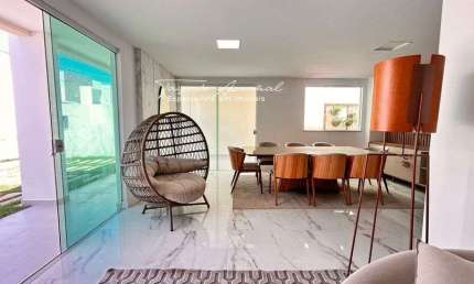 Lado Praia Casa de Condominio com 4 quartos sendo 3 suites. Duplex, pronta entrega