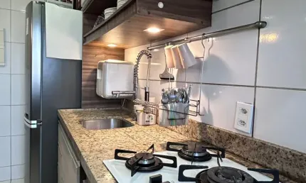 Apartamento no Fit Vivare Residence, 3 andar, Todo projetado no porcelanato