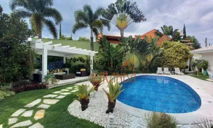 Casa com 5 dormitórios à venda, 582 m² por r$ 5.500.000,00 - condomínio village visconde de itamaracá  - valinhos/sp