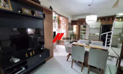 Cobertura duplex à venda no bairro corrego grande em florianópolis toda planejada com 4 sacadas em condomínio club