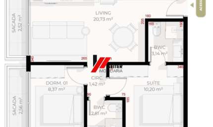 Apartamento à venda com 2 dormitórios sendo 1 suíte no Teahupoo Florianópolis