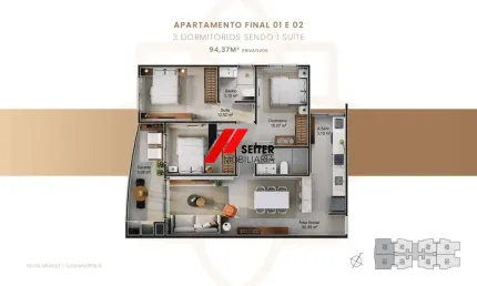 Apartamento a venda no Residencial Jardim do Oriente