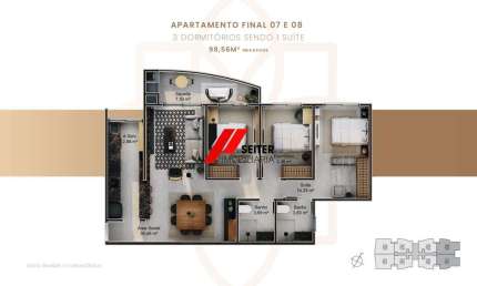 Amplo apartamento de 3 dormitórios no Jardim do Oriente