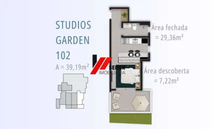 Studio com 30m2 à venda na Trindade - Florianópolis