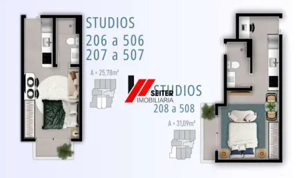 Studio compacto à venda em florianópolis smart 1 trindade