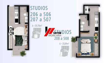 Studio à venda no Smart 1 Trindade em Florianópolis.