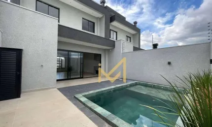 SOBRADO COM PISCINA: 3 suítes + 4 vagas, com 144m² no Bairro Positano