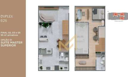 Apartamento Duplex com 2 suítes à venda, 95 m² por R$1.165.752,25 - Centro - Cascavel/PR
