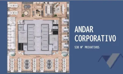 Andar Corporativo à venda, 530 m² por R$ 8.655.504,24 - Centro - Cascavel/PR