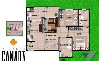 Apartamento à venda, 62 m² por R$ 482.000,00 - Canadá - Cascavel/PR