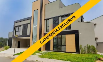 Casa em condomínio  alto padrão com 3 suítes, 6 vagas - cascatinha - curitiba/pr