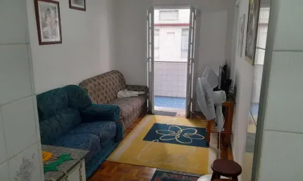 Jose menino- apartam,ento 01 dormitório-30 mts praia- ref 2227