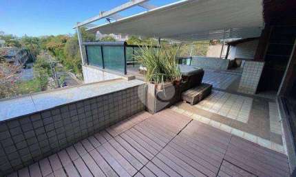 Lopes Enjoy Vende cobertura única duplex, 5 quartos, 399 m², 2 vagas, Jardim Oceânico - Barra da Tijuca.