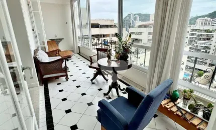 Apartamento com varandão com vista livre, 4 quartos, 1 suíte, lavabo e vaga à venda, 221 m² por r$ 2.400.000 - botafogo