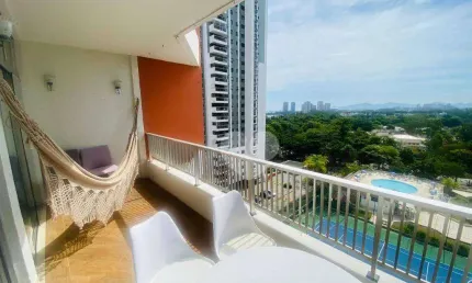 Apartamento com 1 quarto à venda no rosas, 69 m² por r$ 895.000 - barra da tijuca - rio de janeiro
