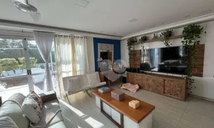 Cobertura linear na stamile coutinho com 207m² e 4 suítes - r$1.740.000 - recreio dos bandeirantes