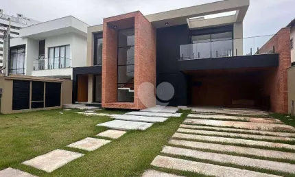 Casa contemporânea com 5 suites,  à venda, 420 m² por r$ 4.990.000 - barra da tijuca - rio de janeiro/rj