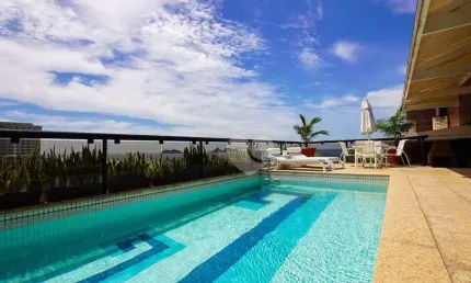 Cobertura com 4 suites com closets 8 vagas garagem à venda, 671 m² por r$ 16.100.000 - barra da tijuca - rio de janeiro/rj