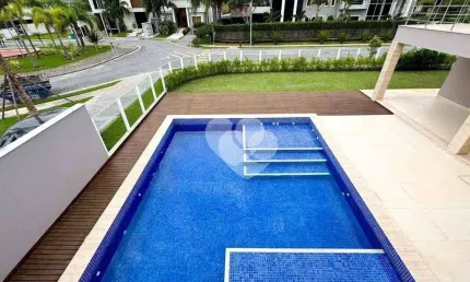 Condomínio Alphaville - Casa Triplex Contemporânea sendo 1º locação e com Elevador. 5 Suítes com Closet. Barra da Tijuca/RJ.