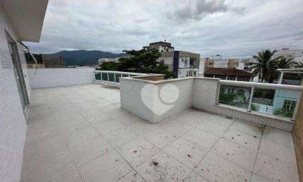 Lopes Enjoy Vende Cobertura Duplex, 3 suítes, Prédio Novo, 261 m², 2 vagas, Gleba B - Recreio dos Bandeirantes.