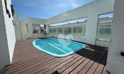 Lopes enjoy vende espetacular cobertura linear, 3 suítes, prédio baixo, infraestrutura completa - recreio dos bandeirantes.