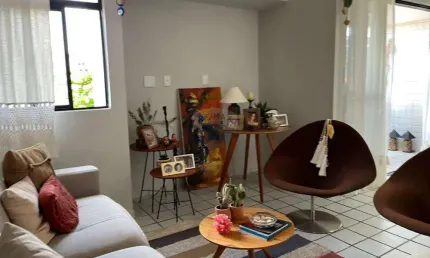 Apartamento p/ locação mobiliado 3 dormitórios,  varanda vista mar, Jardim Oceania, João Pessoa PB