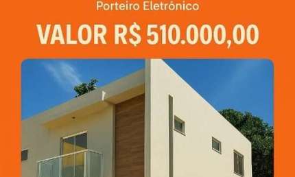 Casa 4/4, sendo 2 suites e Varanda- Condomínio Villa da Paz