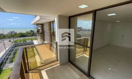 Apartamento com 2 quartos e vista mar de uma varanda gigante à venda, Altiplano Cabo Branco, João P