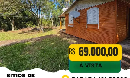 Chácara / sítio com 2 quartos à venda na depois dobar do paçoca, santa cruz da concórdia, taquara, 45 m2 por r$ 69.000