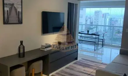 Apto Anália Franco. Mobiliado, envidraçamento, cooktop, ar condicionado