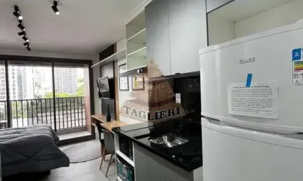 ALUGA-SE LINDO STUDIO NO CORAÇÃO DO ANALIA FRANCO- 25M MOBILIADO