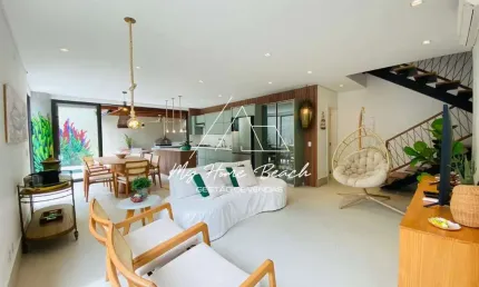 Casa em condomínio fechado com 4 quartos para alugar na avenida mãe bernarda, juquehy, são sebastião, 269 m2 por r$ 3.200