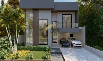 Casa à venda em Valinhos, em construção, 3 suítes, uma com closet, 3 vagas. Salas de estar, jantar e TV, cozinha planejada, despensa, varanda gourmet