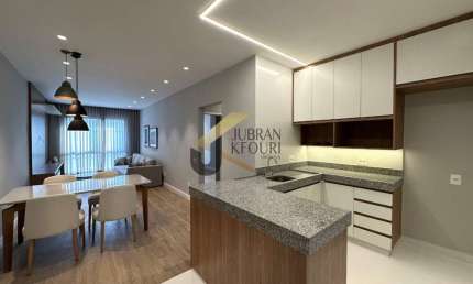 Apartamento novo e mobiliado à venda no Parque Nova Campinas, com 2 suítes, lazer comum  e 2 garagens.