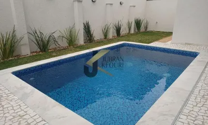 Casa á venda no Residencial Real Parque, em Sumaré-SP! Com 3 dormitórios, todos suítes, 3 salas 2 vagas , 5 banheiros, piscina.  Lazer completo.