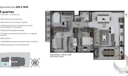 Apartamento com 3 quartos à venda na Rua Humaitá, --, Estreito, Florianópolis