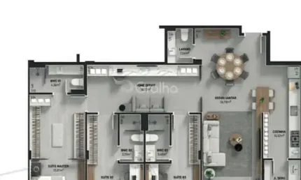 Apartamento com 3 quartos à venda na Praça Marcílio Dias, --, Jardim Atlântico, Florianópolis