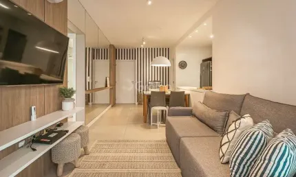 Apartamento com 2 dormitórios sendo 1 suíte, com 84,02m² privativos em jurerê, florianópolis.