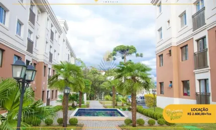 Apartamento para locação com 2 quartos em condomínio clube no são braz, curitiba pr