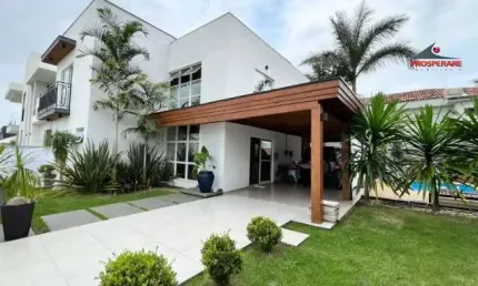 Casa em condomínio fechado com 5 quartos à venda na rodovia virgílio várzea, 4690, canasvieiras, florianópolis, 269 m2 por r$ 2.700.000