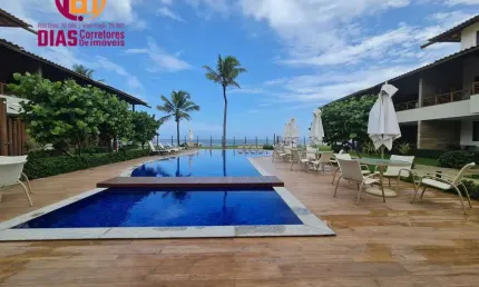 Vendo  de porteira fechada Apartamento  em Itacimirim primeiro andar, nascente pé  na areia com 84m2 completamente  mobiliado e decorado com 2/4, suítes, varanda privativa gourmet  em cond