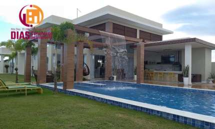 Vendo linda Mansão com piscina com cascata espaço  gourmet  nova de porteira fechachada em Jacuipe  em condomínio com total infraestrutura