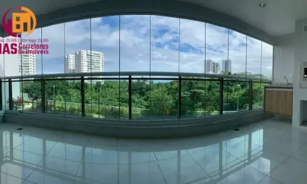 Alugo em exclusividade Apartamento  com 142m², 3 suítes completas com armários e ar, sala ampliada, varanda gourmet no Resort  Le Parc  - Patamares - Salvador/Ba.