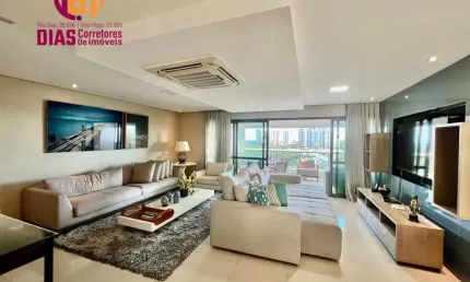 Apartamento mobiliado 4 suítes com 195m² no Le Parc Resort, Salvador/BA