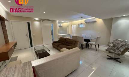 Alugo em exclusividade e  Super Oportunidade apartamento mobiliado com 106m² no Brisas Clube mobiliado, 3/4, sendo 01 gabinete, 01 suíte, 2 vagas cobertas e soltas com total Infraestrutura - Paralela 